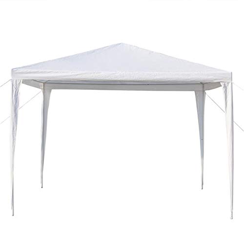 Aveland Happy 3x3m Portable Waterproof Camping Tent with Spiral Tubes - White 4-Sided Shelter for Outdoor Picnics, Beach Trips & Backyard Camping
