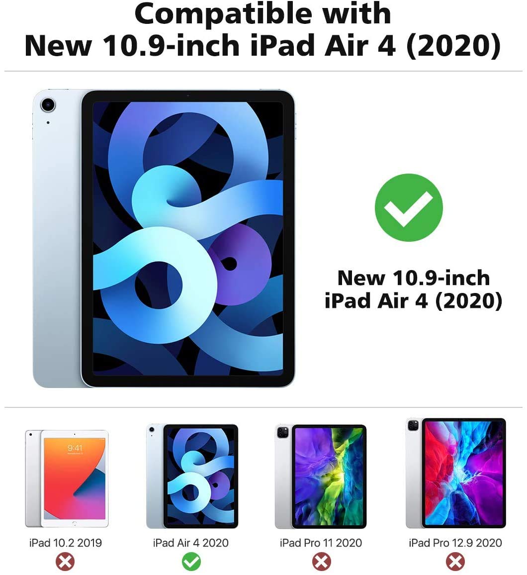 ZryXal iPad Air 11 Inch Case for M3 2025 & M2 2024 Models, Compatible with iPad Air 5th/4th Gen 2022/2020 10.9 Inch - Auto Wake/Sleep & Touch ID Support - Protective Cover for Work, School & Travel (Sky Blue)
