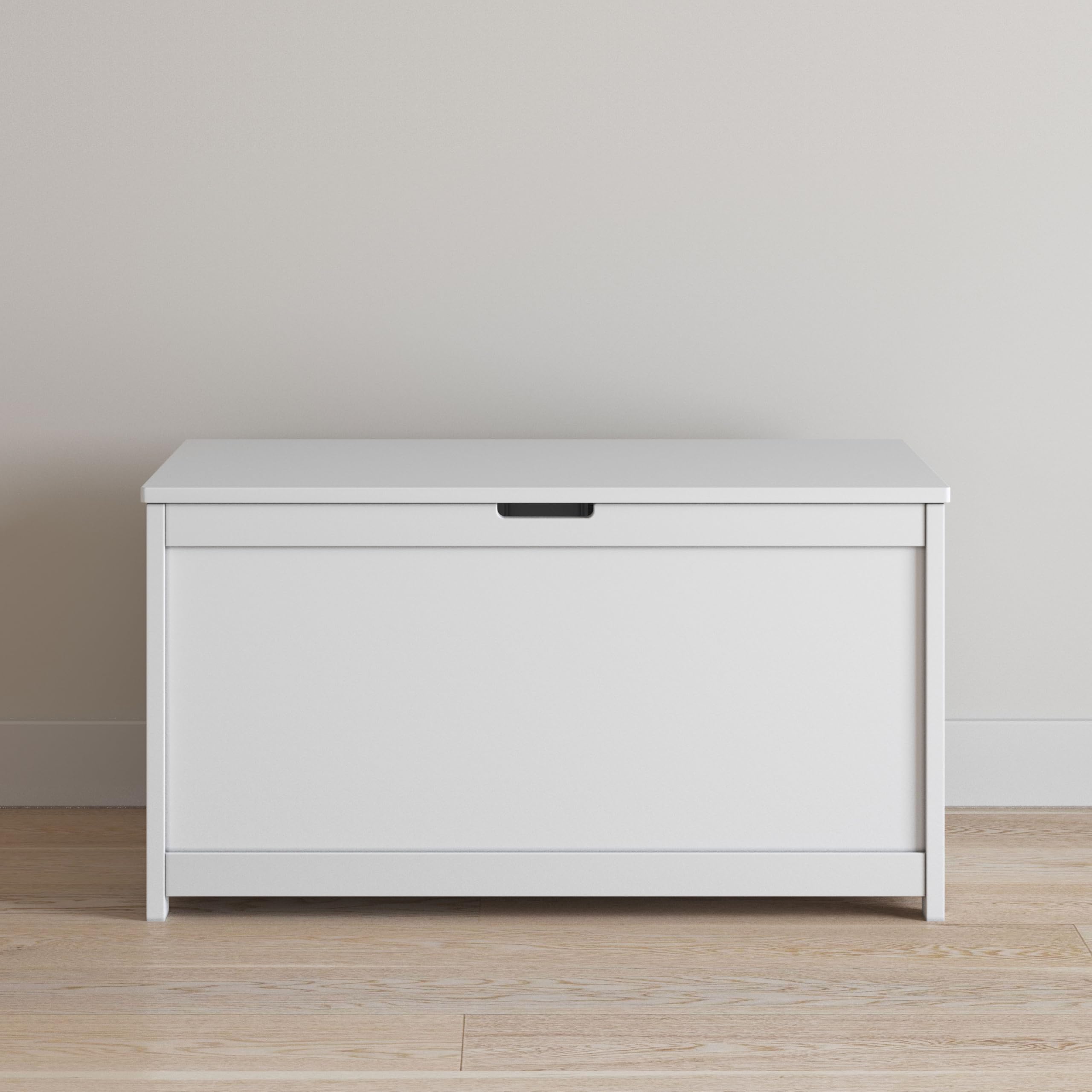 **Child Craft Harmony 33” Wooden Toy Storage Box – Large Kids’ Toy Chest with 6 Cubic Feet Capacity, 2 Safety Hinges & Ventilation Holes – Matte White – Perfect for Nursery, Playroom & Bedroom Organization**