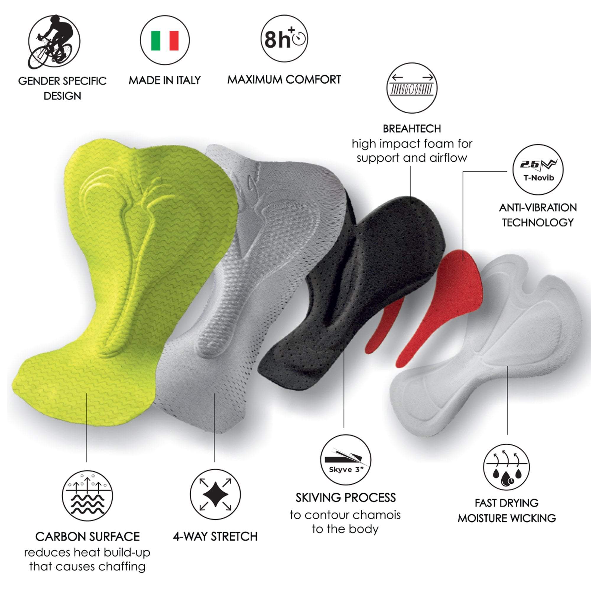 Men's Recon Cycling Bib Shorts - Slate - Comfortable & Breathable for Long Rides, Road Biking & Indoor Training