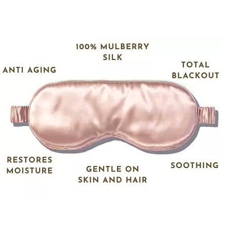 Luxury 100% Mulberry Silk Sleep Eye Mask with Adjustable Silk Strap - Perfect for Travel, Meditation & Deep Sleep