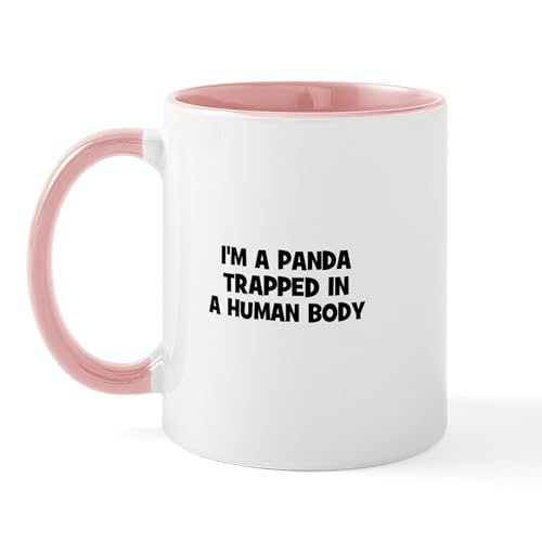 White/Pink Inside - I'm A Panda Trapped In A Huma Mug