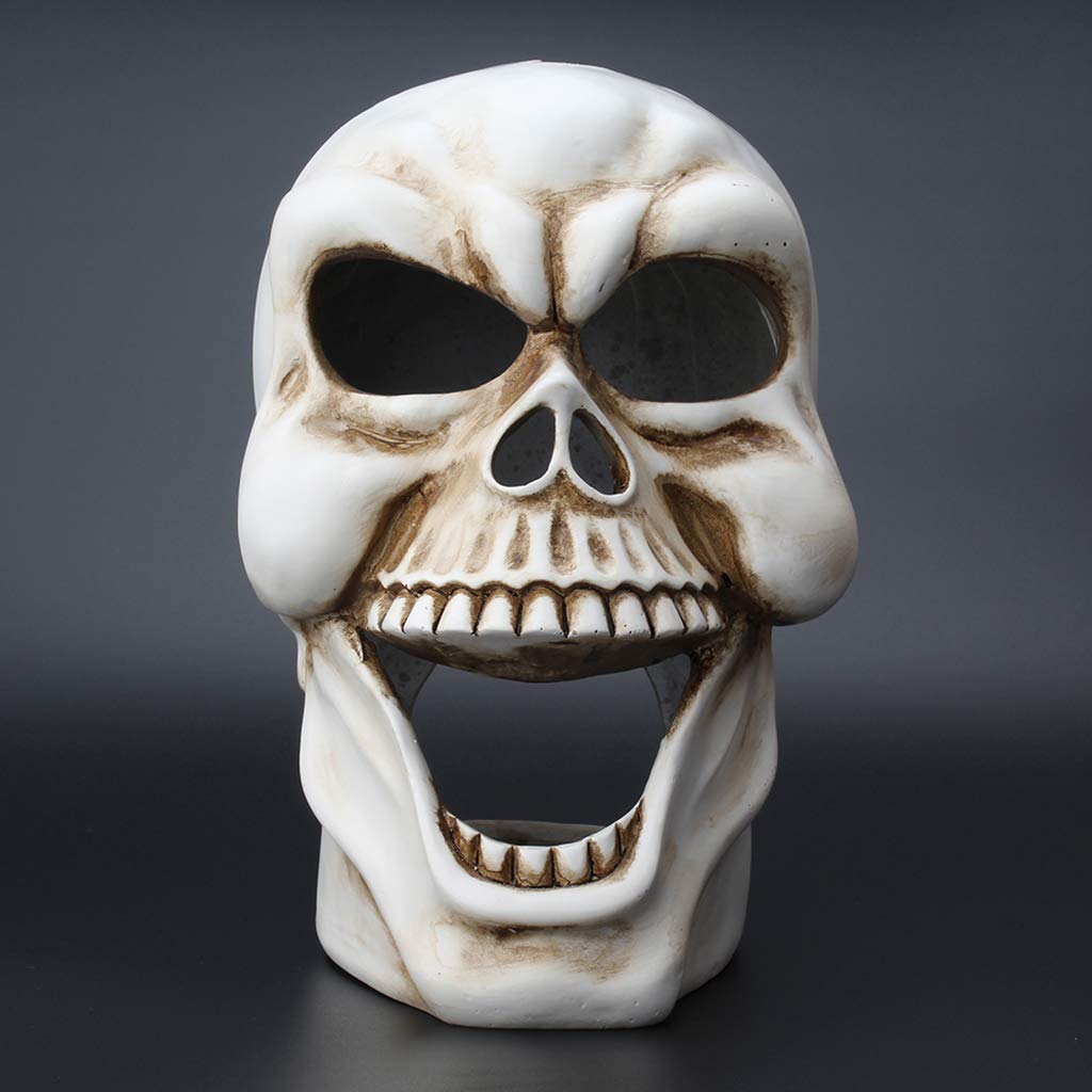 Resin Skull Tea Light Candle Holder - Halloween Decor, Gothic Home Decor, Spooky Party Supplies - Perfect for Halloween Parties, Home Decor, and Gothic Themed Events