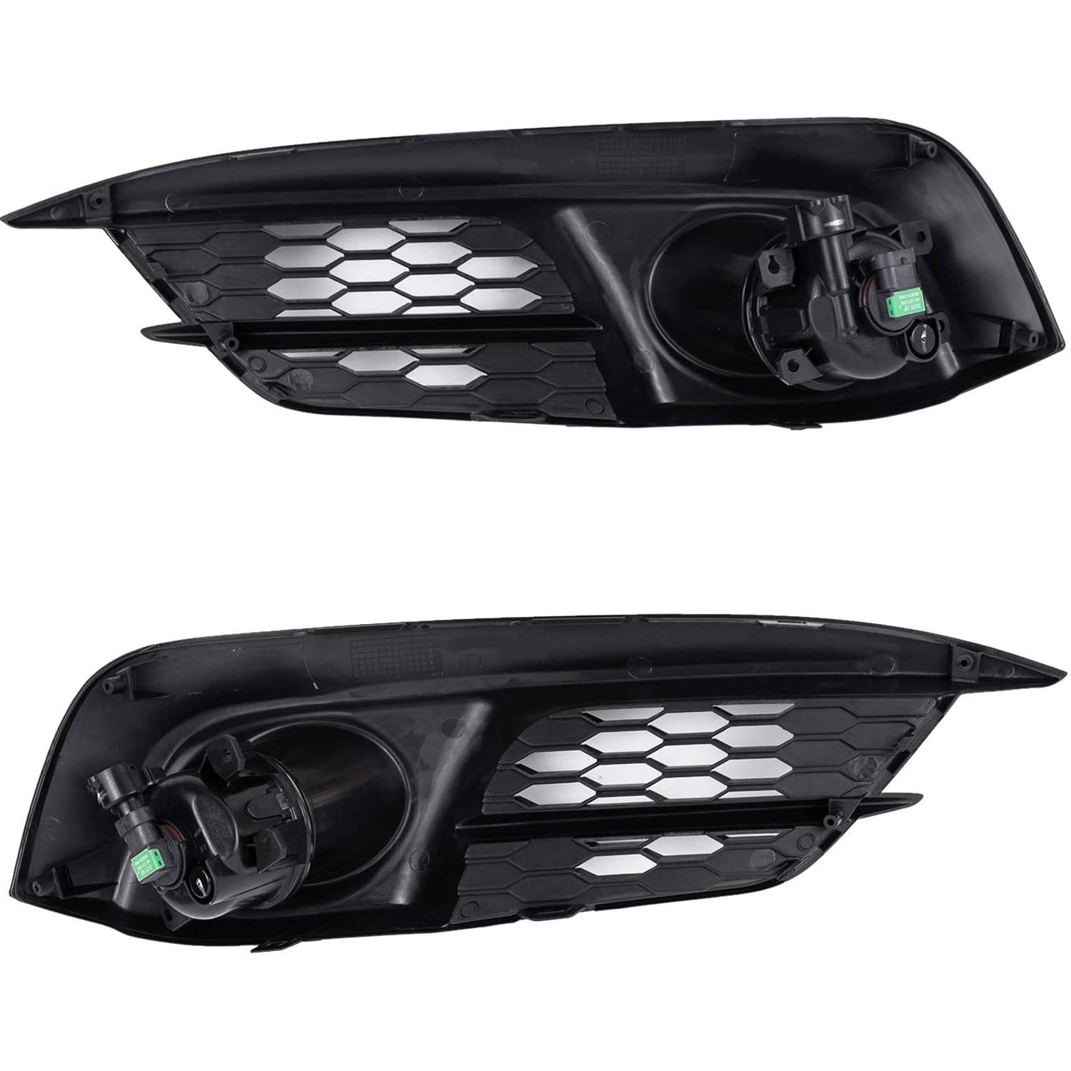 2016-2017 Honda Civic EX Fog Light Kit - OEM Style Replacement Bumper Driving Lights with Clear Lens, Switch & Wiring Harness - Perfect for Night Driving and Enhanced Visibility