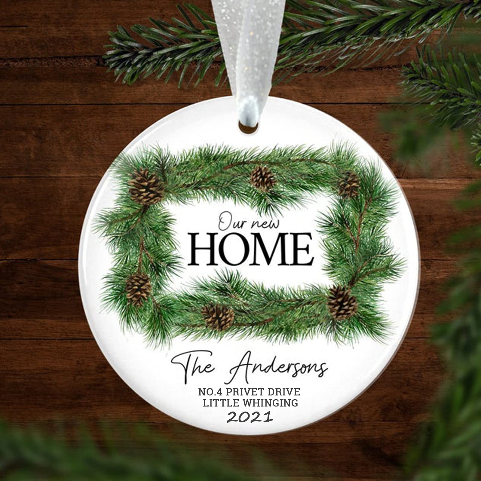 Personalized New Home Ornament - Custom Housewarming Gift for First Homeowners, Christmas Tree Decoration for Holiday & New Home Celebration - Perfect for Housewarming Parties, Christmas Decor, and First Home Memories