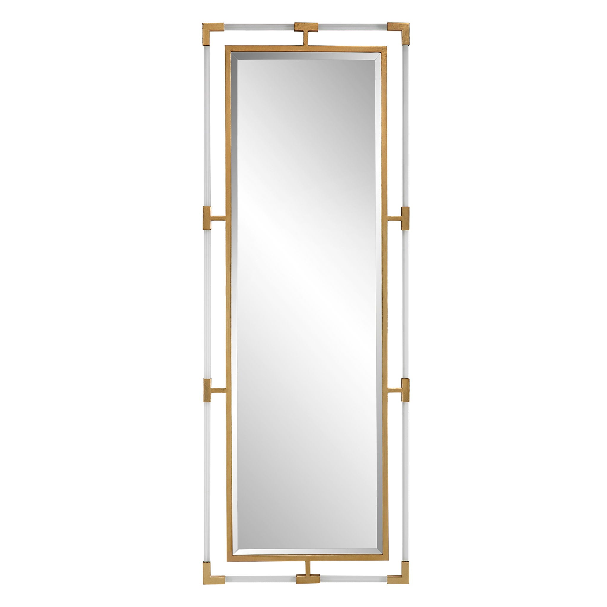Balkan Full-Length Gold Mirror - Elegant Floor Standing Mirror for Bedroom, Living Room & Dressing Area
