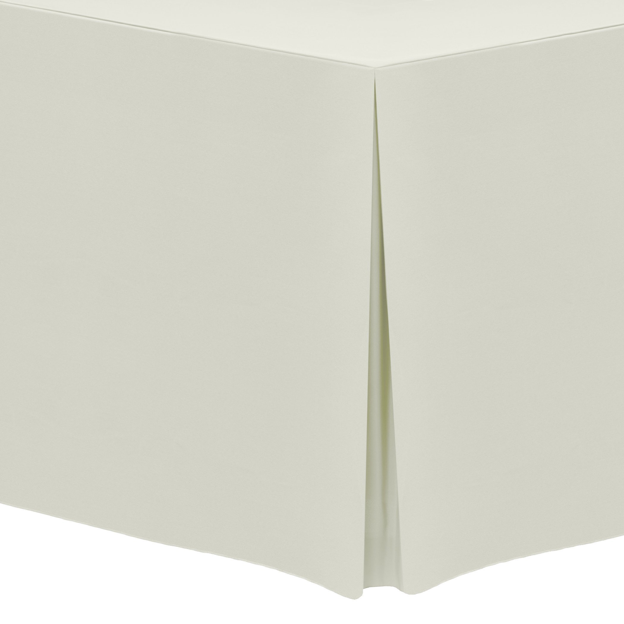 Premium 8 ft. Polyester Fitted Tablecloth for 18 x 96-Inch Banquet & Folding Tables - 42
