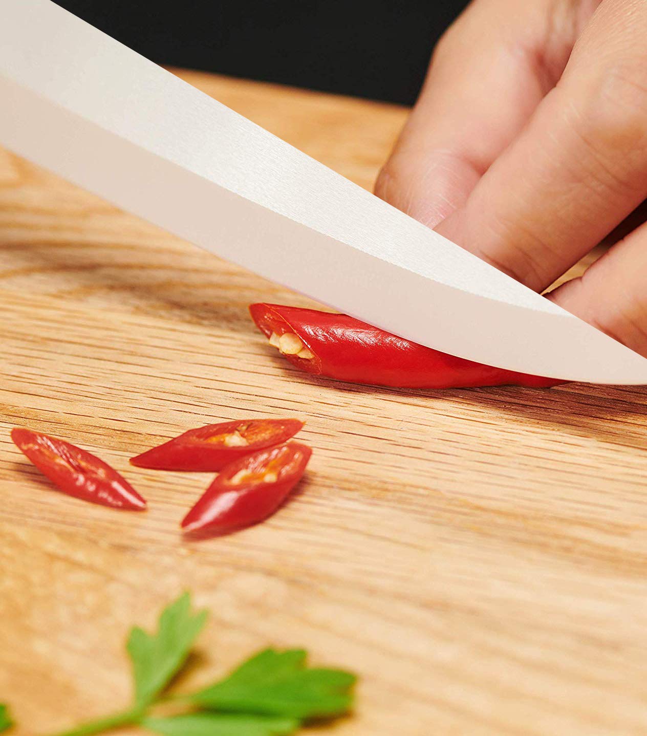 Super Sharp 4-inch Ceramic Utility & Paring Knife Set with Sheath - Kitchen Knives for Boneless Meats, Sashimi, Fruits & Vegetables (Red+Green) - Perfect for Home Cooking, Meal Prep & Sushi Making