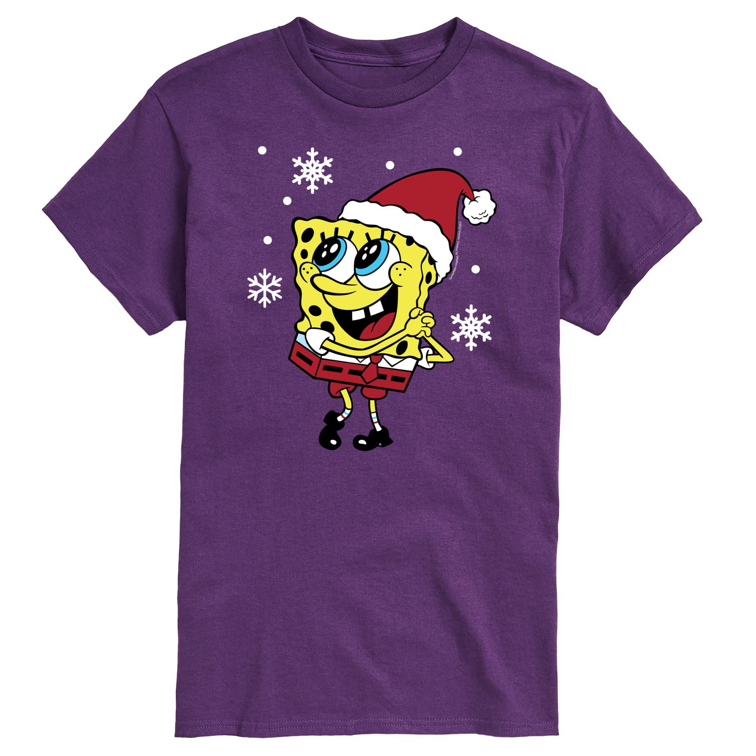 SpongeBob SquarePants Dear Santa Men's Graphic T-Shirt - Funny Christmas Short Sleeve Tee for Holiday Parties & Gifts