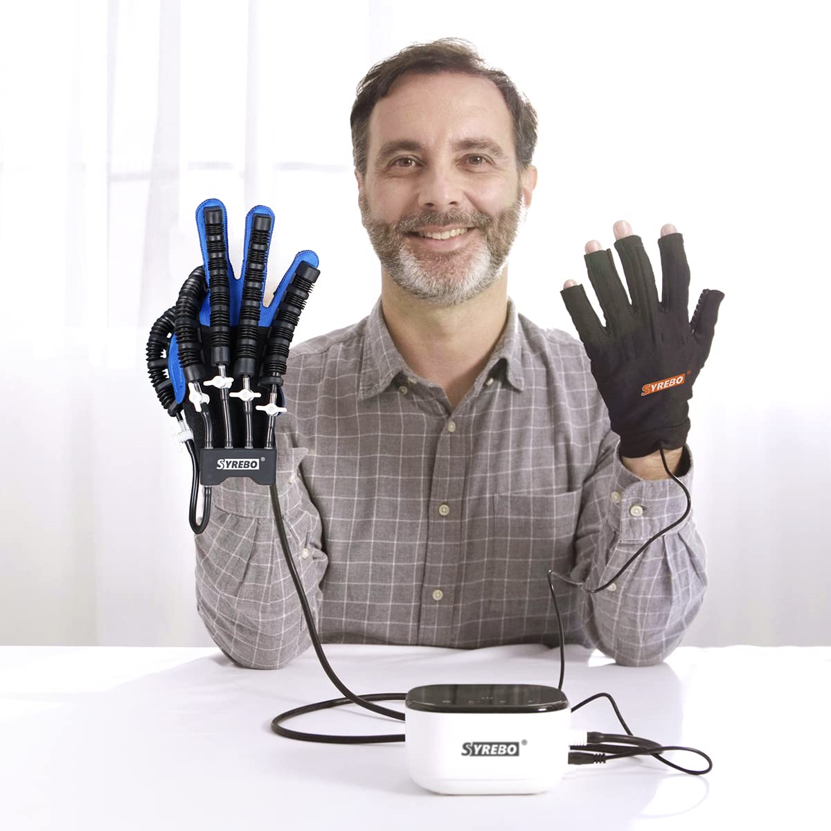 Upgraded Rehabilitation Robot Gloves for Stroke Recovery & Hand Dysfunction - Finger Exerciser & Physical Therapy Equipment for Home Use, Post-Surgery & Neurological Rehabilitation
