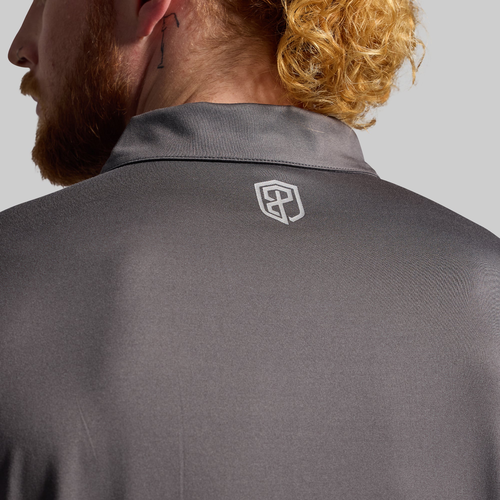 Stylish Athleisure Polo Shirt for Men - Gunmetal Gray - Perfect for Work, Gym & Casual Wear