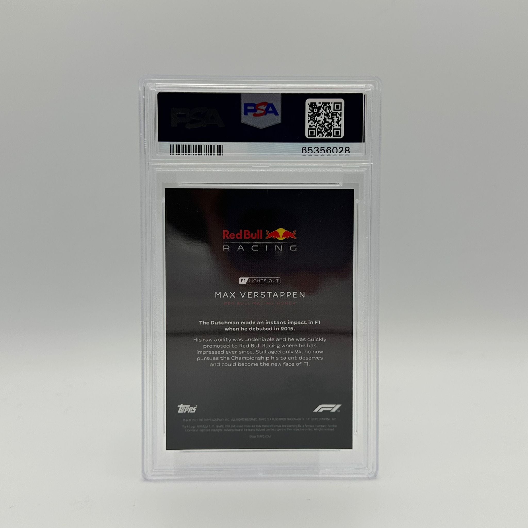 PSA 10 2008 Max Verstappen Red Parallel Racing Card - Perfect for Collectors, Sports Memorabilia & Formula 1 Fans