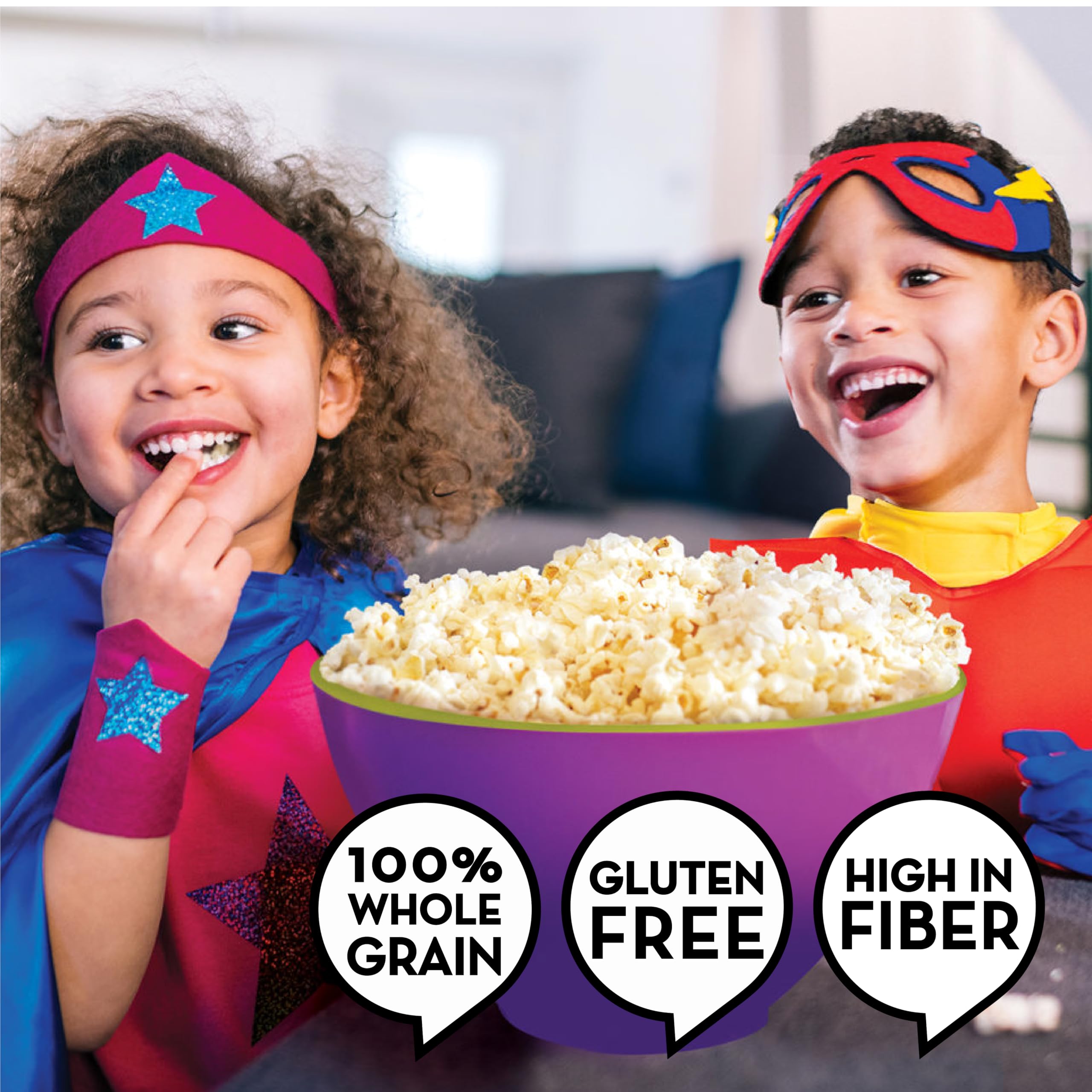 Jolly Time Healthy Pop Microwave Popcorn - Low Fat, Gluten Free, Non-GMO, Butter & Sea Salt Flavor (1.2oz Bags, Pack of 4) | Perfect for Movie Nights, Healthy Snacking & Office Breaks