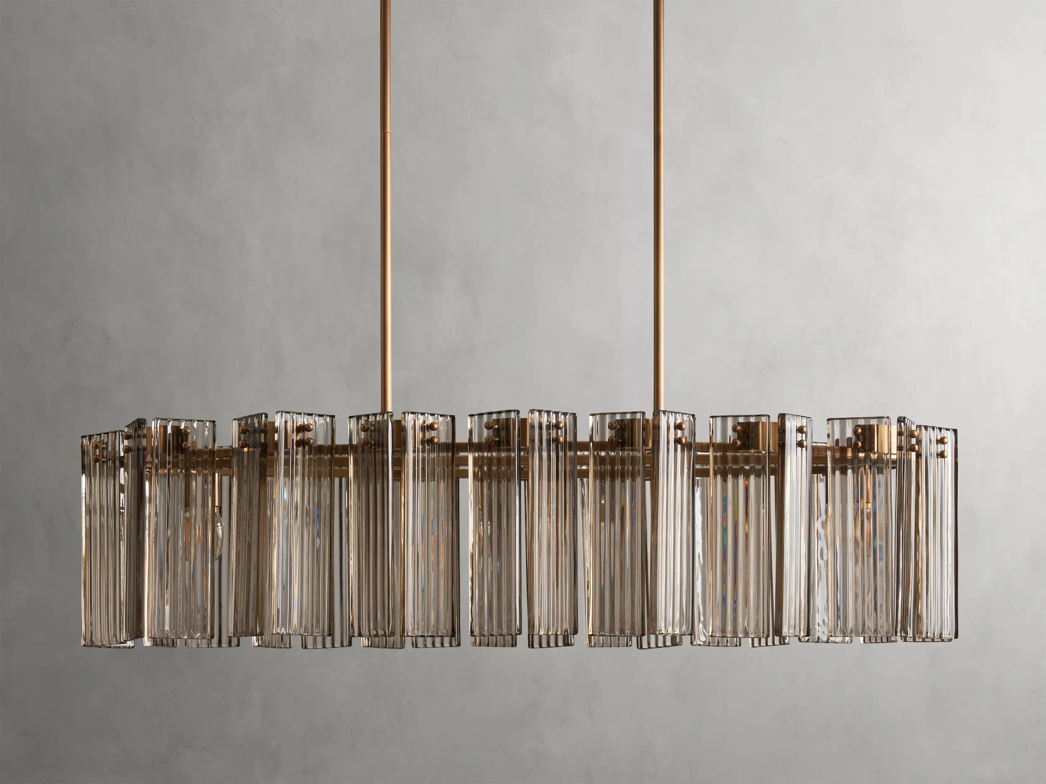 Delsie Oval Chandelier 51'' 63'' 72'' - Modern Crystal Ceiling Light Fixture for Dining Room, Living Room & Bedroom Lighting