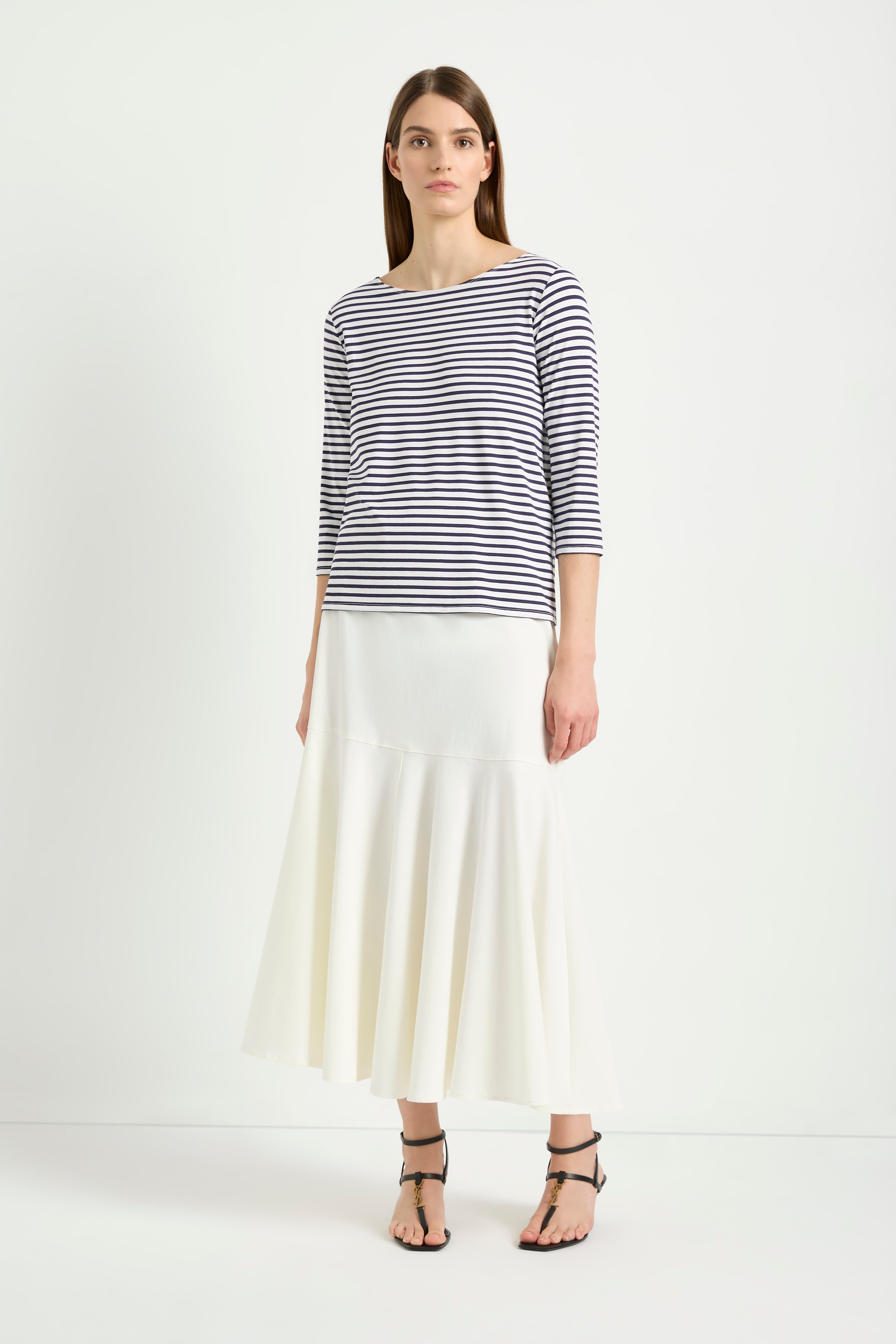 Mela Purdie Bell Skirt - Stretchy Chintz Fabric, Flared A-Line Design for Women - Perfect for Office Wear, Parties & Casual Outings