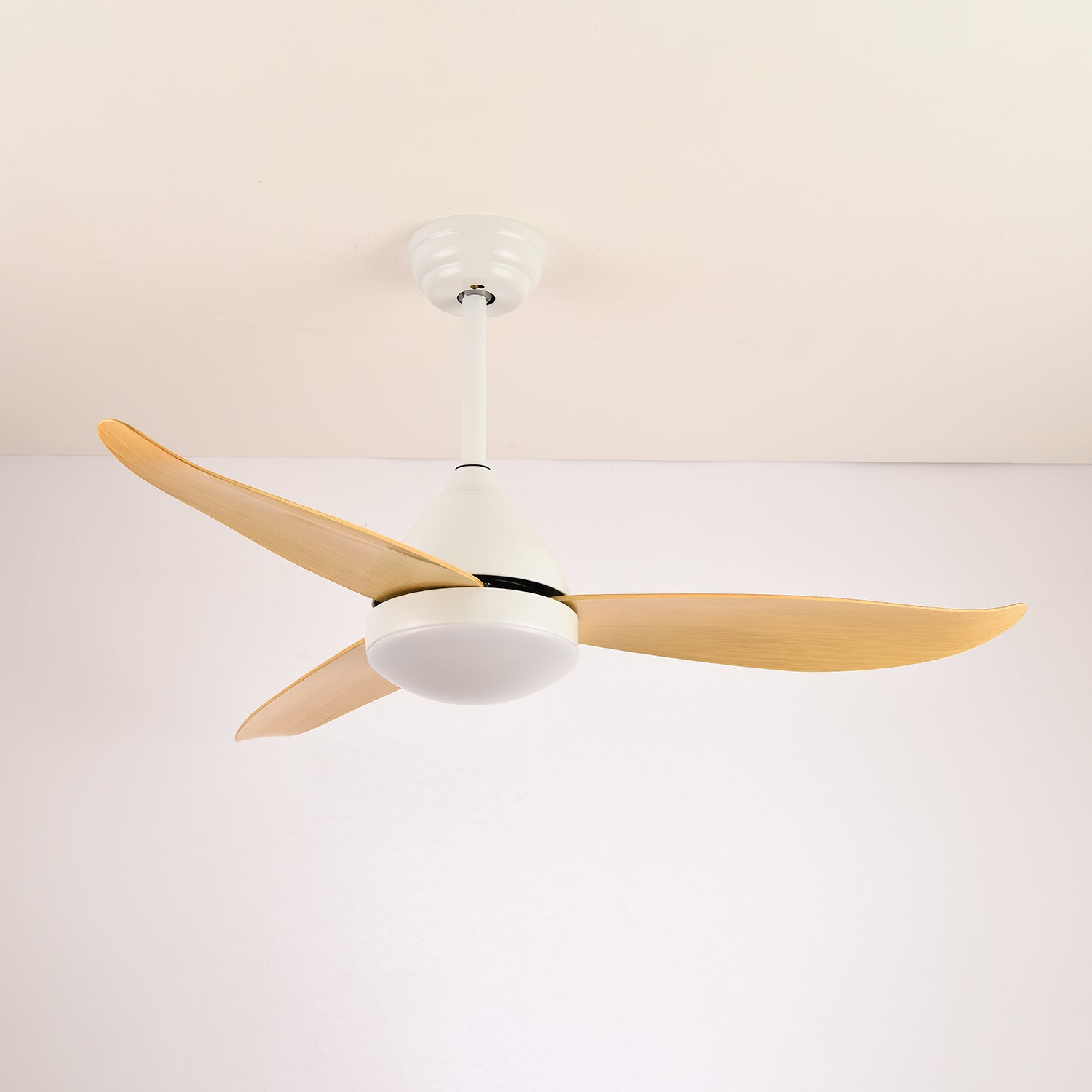 Aeris Whisper Ceiling Fan with Light Kit - Ultra Quiet DC Motor, Energy Efficient, Remote Control - Perfect for Bedroom, Living Room, and Office