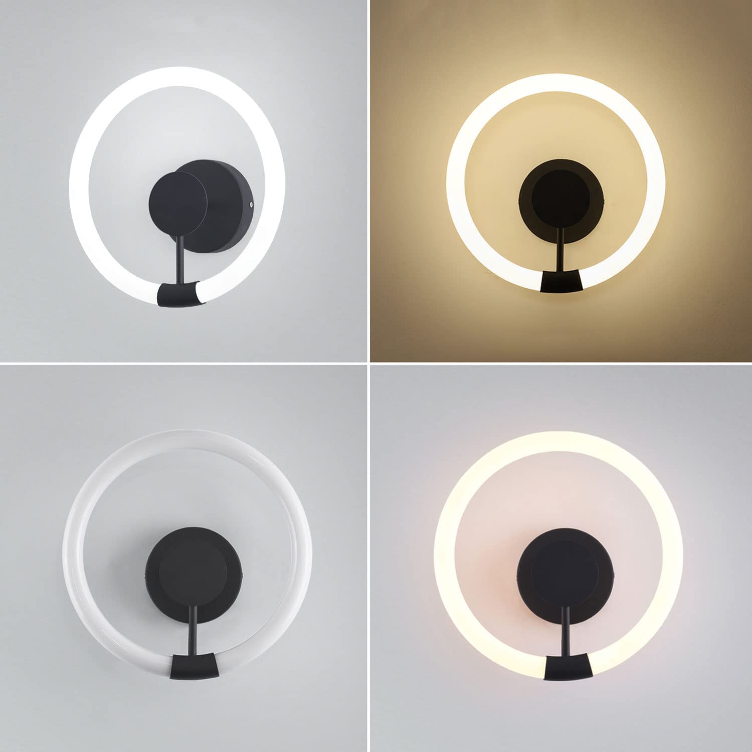 Modern LED Wall Sconce Lamp - 10W Energy Saving Wall Light Fixture for Living Room, Bedroom, Corridor & Foyer - Nordic Style Headboard & Bedside Lighting (Black) - Perfect for Ambient Lighting and Space-Saving Home Decor