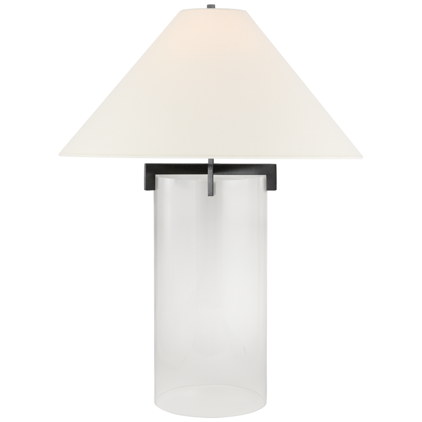 Brooks Modern Glass Table Lamp - Elegant Home & Office Lighting for Living Room, Bedroom, or Study Desk
