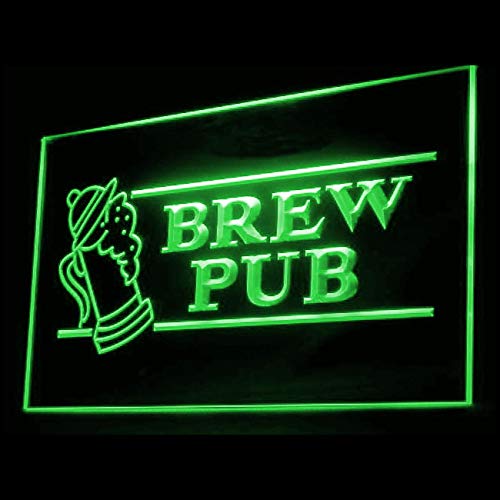 170008 Open Brew Pub Bar Club Sleek Hotspot LED Neon Sign - Perfect for Bars, Pubs, Nightclubs & Home Decor