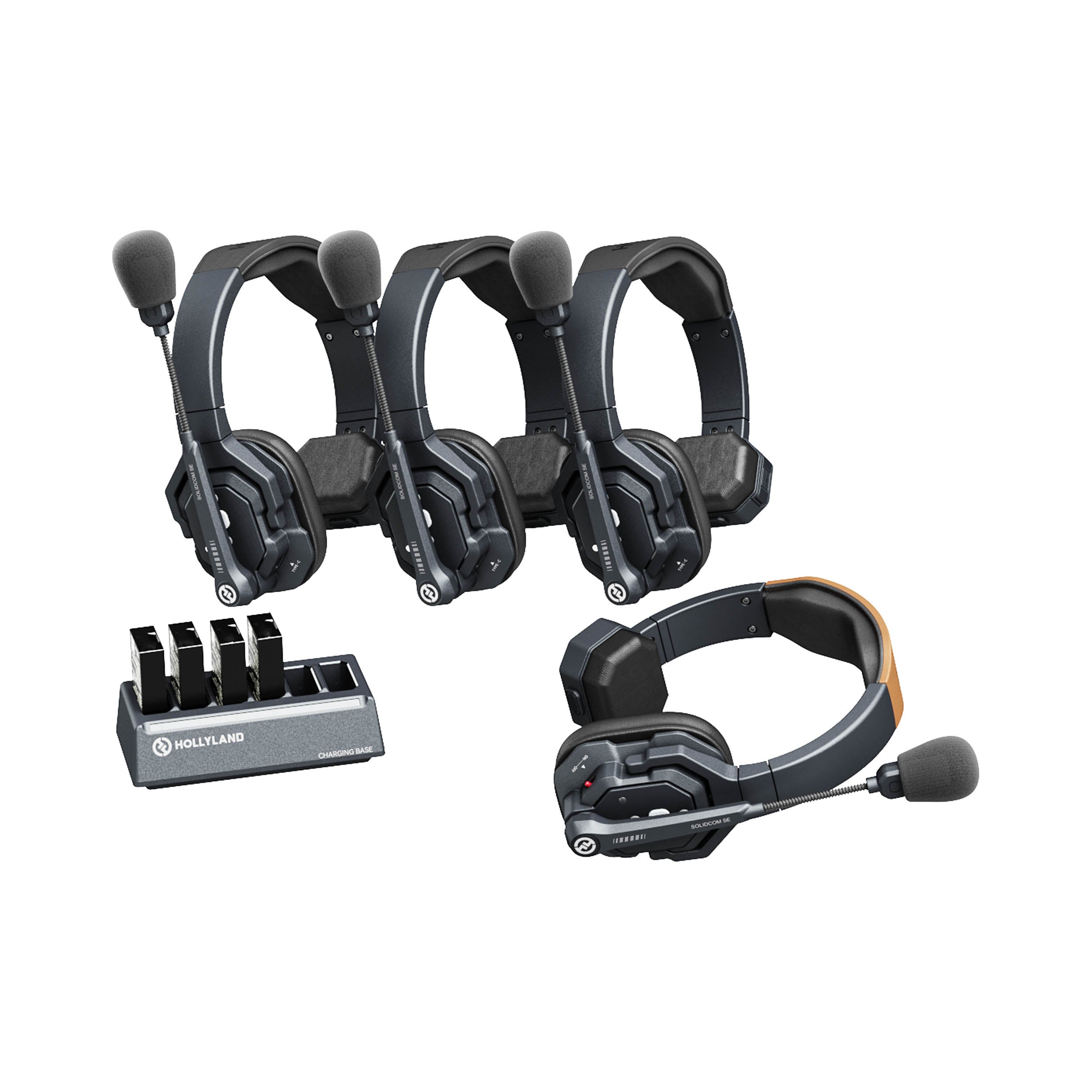 Solidcom SE 4S 4-Person Intercom System with Noise Cancelling Headsets - Perfect for Construction Sites, Warehouses & Industrial Communication