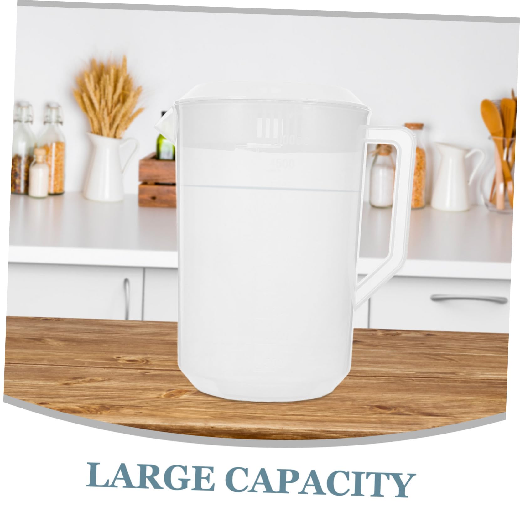 Cabilock 2L Glass Beverage Pitcher with Measurement Scale - Cold Water Kettle, Juice Dispenser for Iced Tea, Lemonade & Cocktails - Perfect for Parties, Restaurants & Home Use