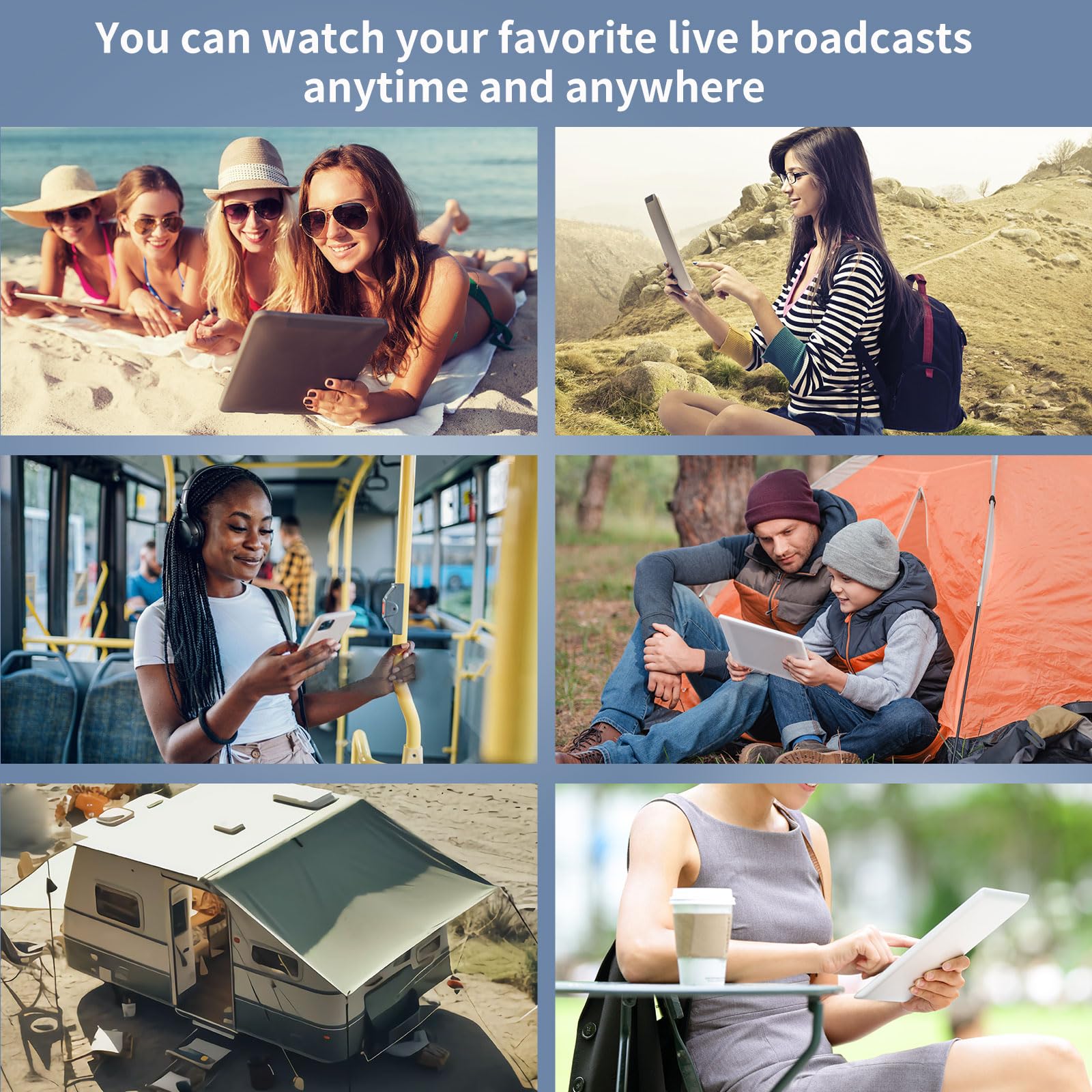 Micro USB TV Tuner Card with Type C Adapter - Freeview HD Receiver for Android, Tablet & PC | Wireless HDTV Stick | No Internet Needed | Watch Live TV Anywhere - Perfect for Travel, Camping & Emergency Preparedness
