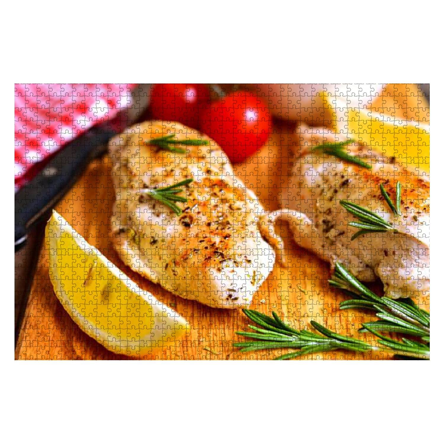 Rosemary Chicken Breast 1000-Piece Wooden Jigsaw Puzzle - Fun DIY Gift for Kids & Adults - Home Decor & Stress Relief