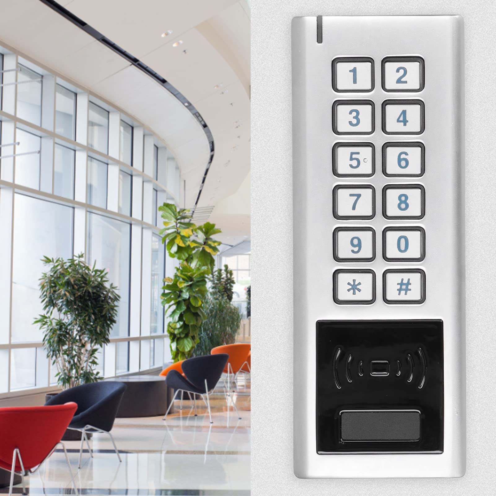 Waterproof IP65 Access Control System with Remote, Password & ID Card Entry - Supports 100 Users | Ideal for Offices, Warehouses & Smart Homes