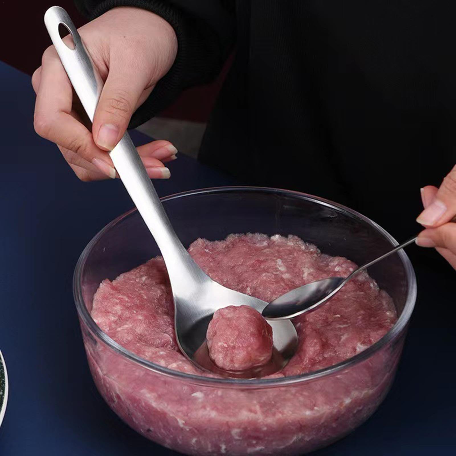 Stainless Steel Meatball Maker Tool - Kitchen Scoop for Perfect Meatballs, Rice Balls, Ice Cream & Chocolate - Ideal for Home Cooking, Meal Prep & Party Food Serving
