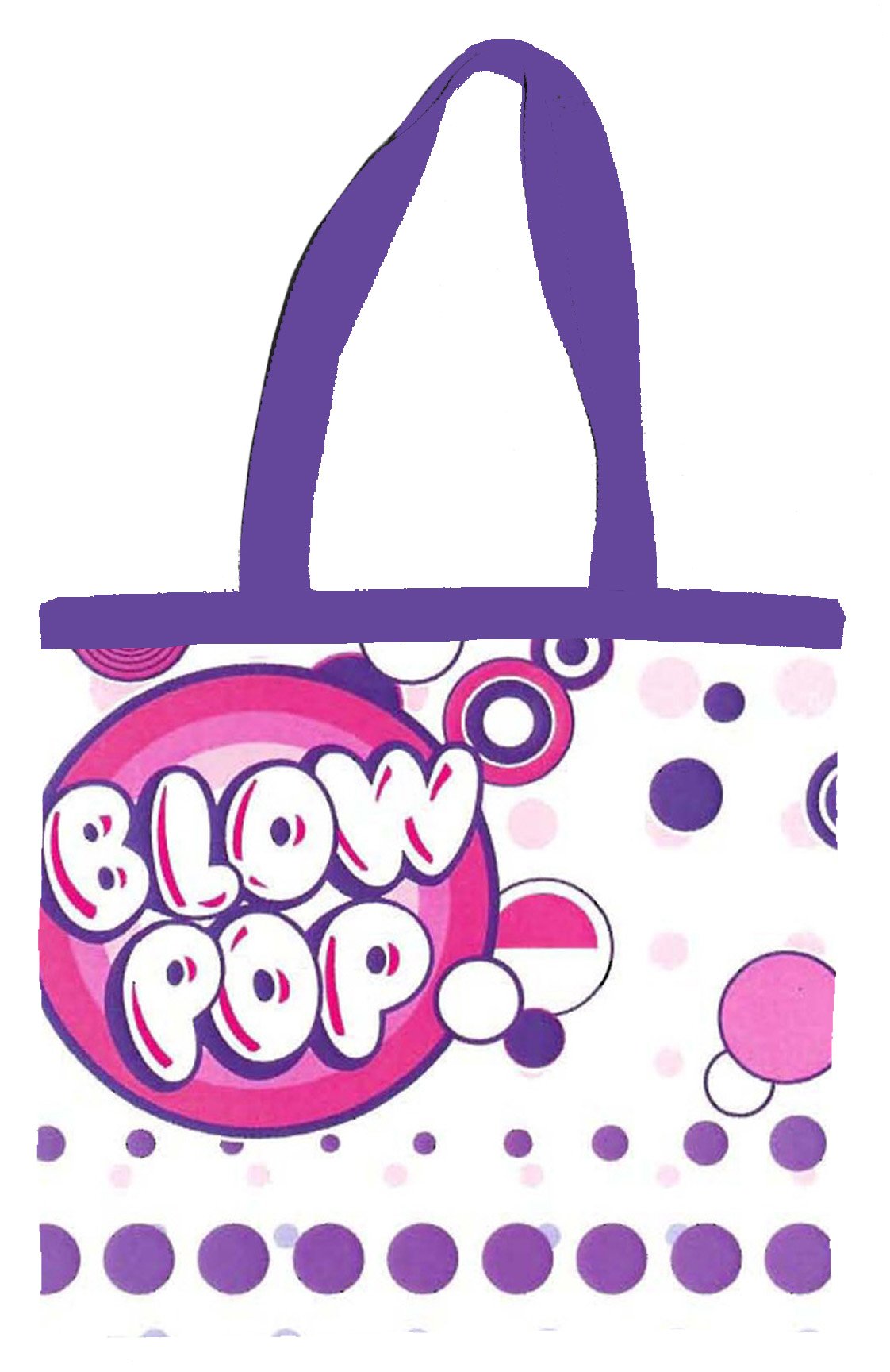 Silver Buffalo TR7701T Tootsie Roll Blow Pop 14x13 Inch Multi-Color Canvas Tote Bag - Perfect for Grocery Shopping, Beach Trips & Everyday Use