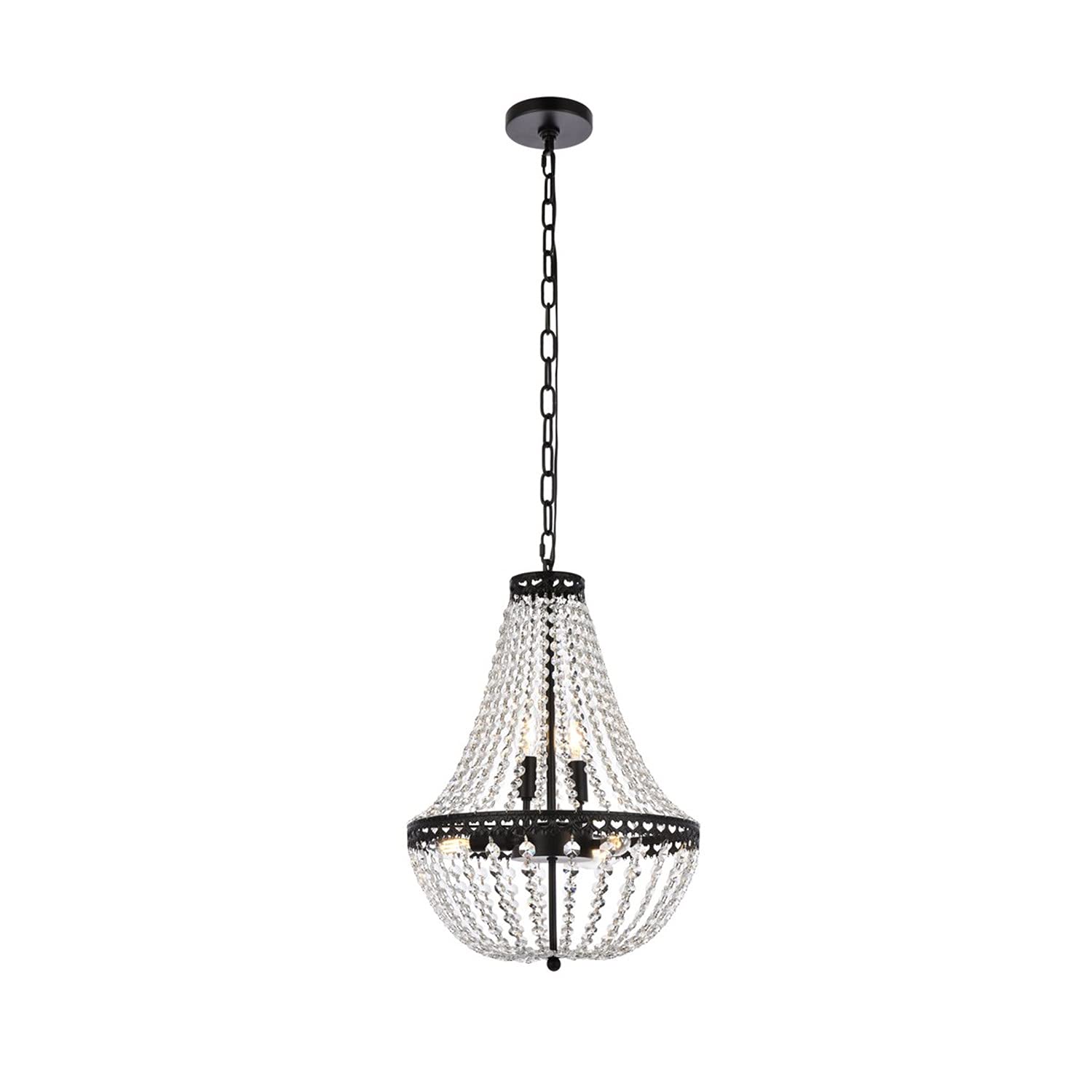 Modern Black Valeria 14-inch Pendant Light - Indoor Ceiling Lighting Fixture for Living Room, Bedroom & Dining Room Decoration