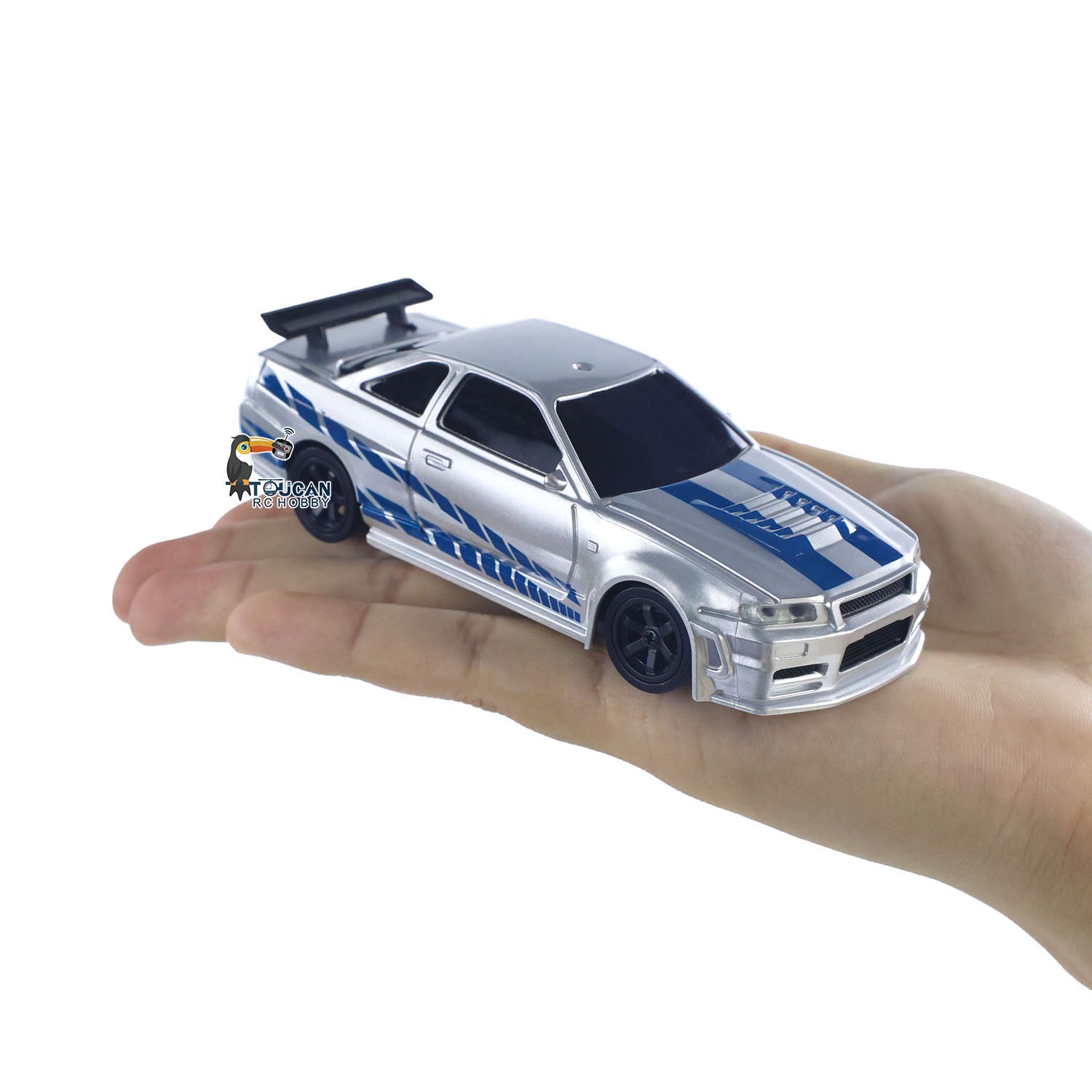 1/43 Scale R34 RC Racing Car - 4WD High Speed Drift Remote Control Vehicle with 2.4G Radio, Ready-to-Run Mini Toy Car - Perfect Gift for Kids | Indoor Racing & Backyard Drifting Fun