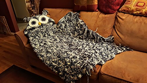 Crochet Hooded Owl Baby Blanket - Soft Handmade Knit Owl Blanket for Newborns, Infants & Toddlers - Perfect for Nursery, Photo Shoots & Gifts