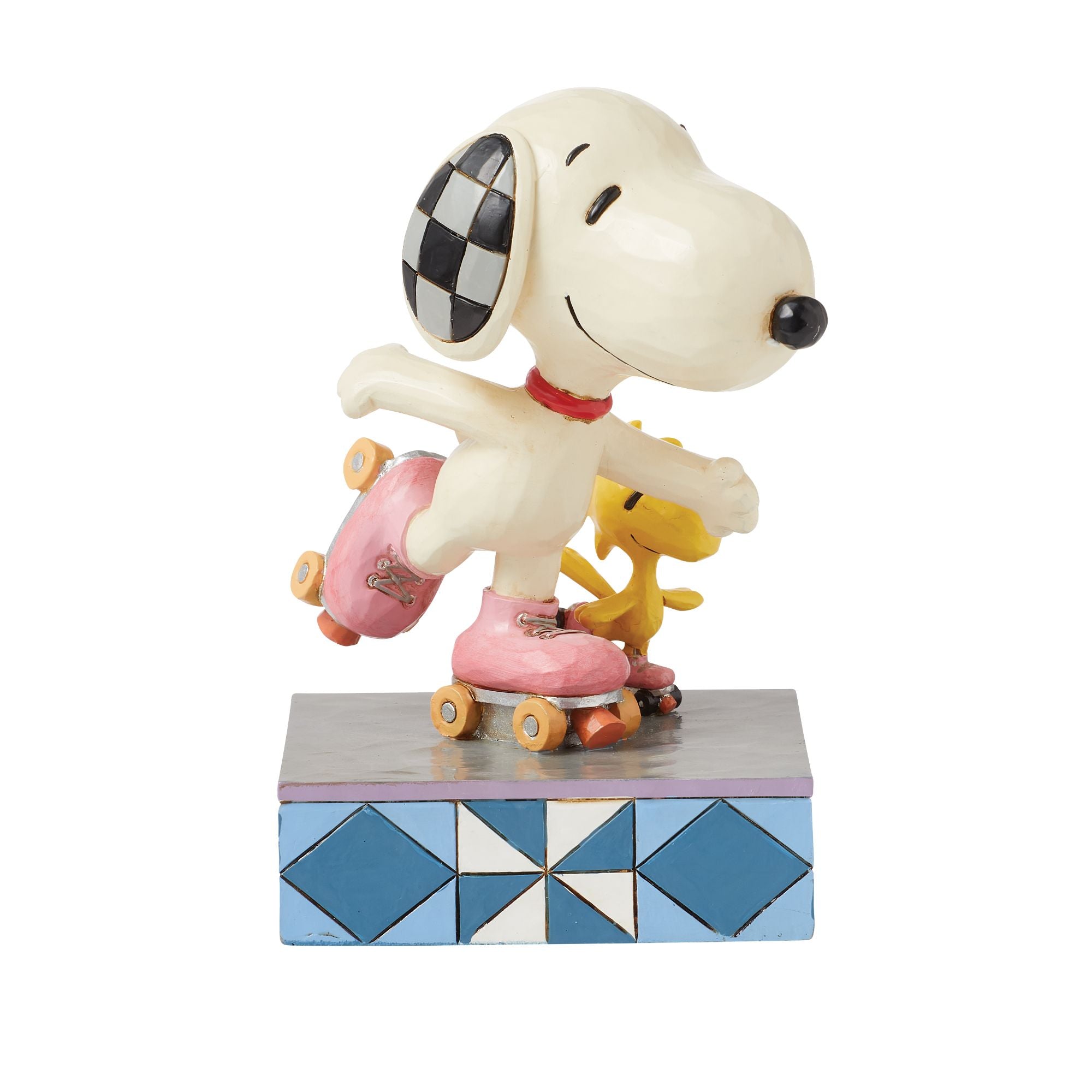 Snoopy & Woodstock Roller Skates for Adults - Vintage Style Quad Skates with Adjustable Toe Stops - Perfect for Roller Rinks, Outdoor Skating & 80s Themed Parties