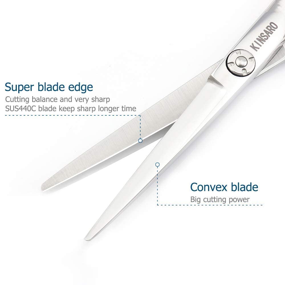 Kinsaro Professional 5.75 Inch Hair Cutting Scissors & Thinning Shears Set - Barber Scissors for Precision Haircuts, Styling, and Trimming | Perfect for Salon Professionals & Home Hair Care