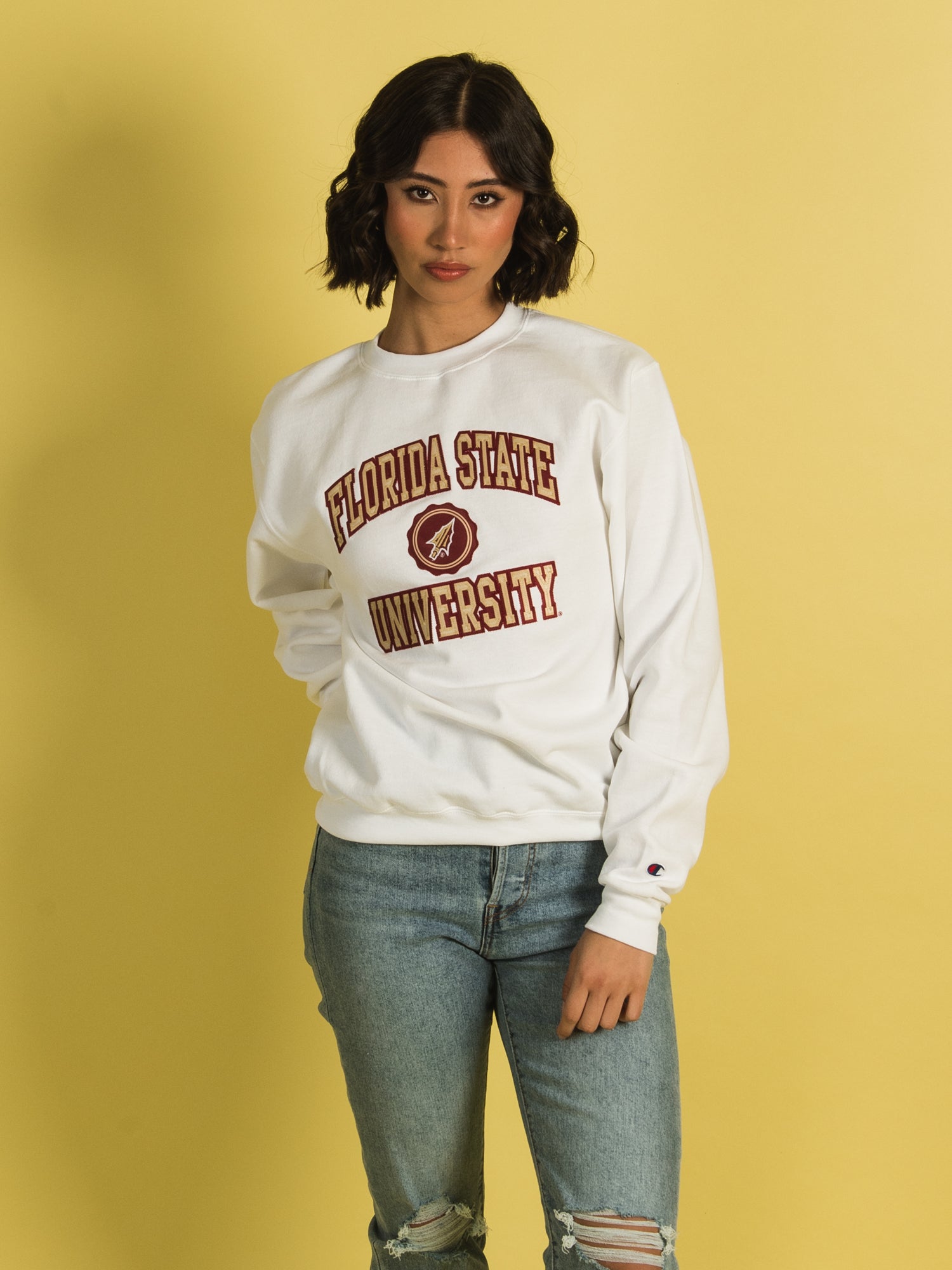 Champion Florida State Seminoles Crewneck Sweatshirt - Comfortable & Stylish for College Fans, Game Day, and Casual Wear