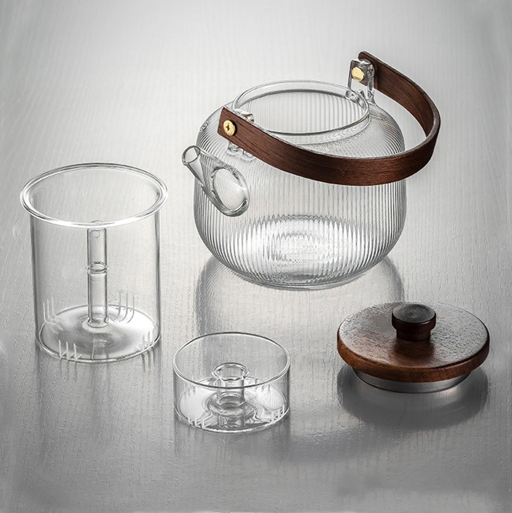 Premium Glass Tea Set with Induction Heater - Elegant Tea Brewing Kit for Home & Office Use - Perfect for Loose Leaf Tea, Herbal Infusions & Relaxation Moments
