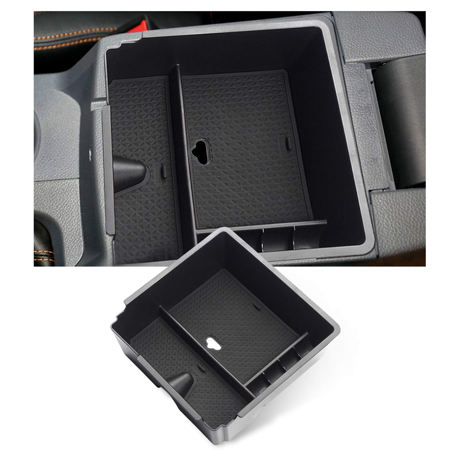 YEE PIN Ford Ranger Truck Center Console Tray 2019-2022 - Car Organizer with Coin Holder for Road Trips