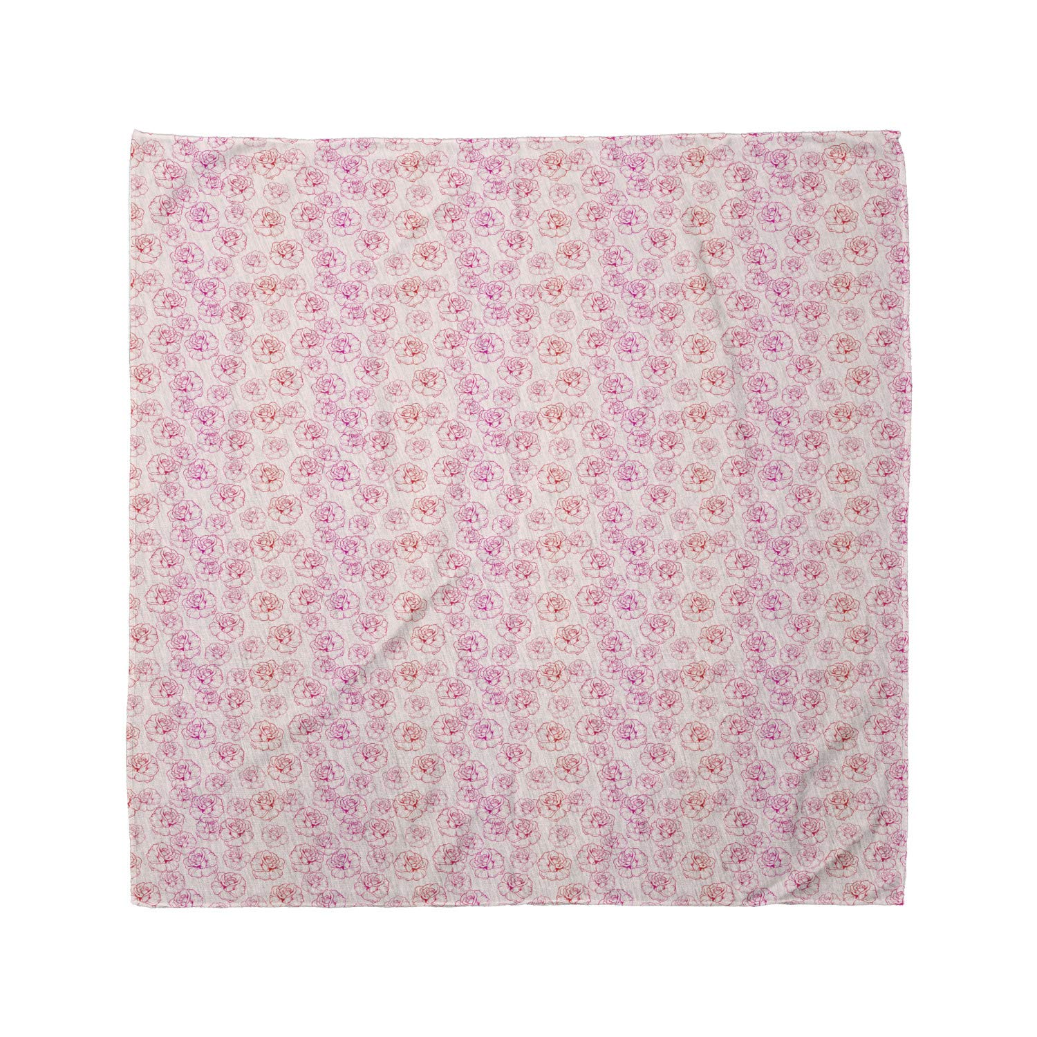 Ambesonne Romantic Bandana - Outline Rose Petals Design, Unisex Head & Neck Scarf for Men & Women | Perfect for Outdoor Activities, Concerts, and Fashion Accessories