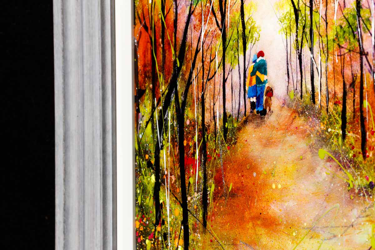 Original Autumn Walk Painting - Handmade Wall Art for Home Decor, Living Room, Bedroom & Office | Perfect Gift for Art Lovers