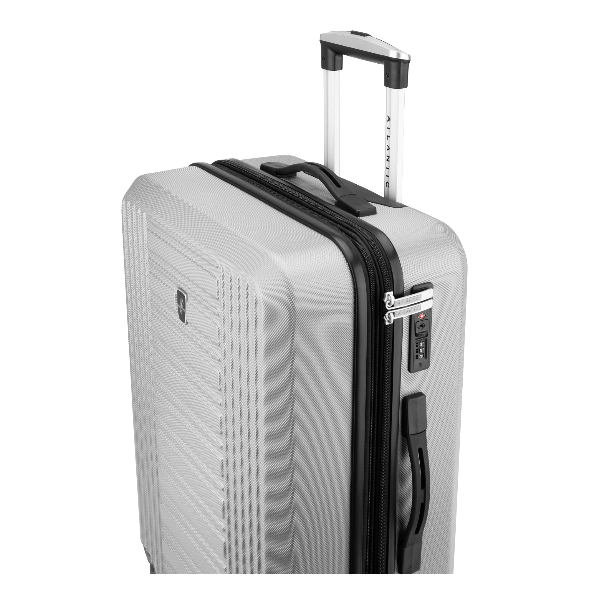 Atlantic Acclaim II 3-Piece Luggage Set - Lightweight Spinner Suitcase with TSA Lock, Durable Hardshell Carry On & Checked Bags (Black) - Perfect for Business Travel, Family Vacations & International Trips
