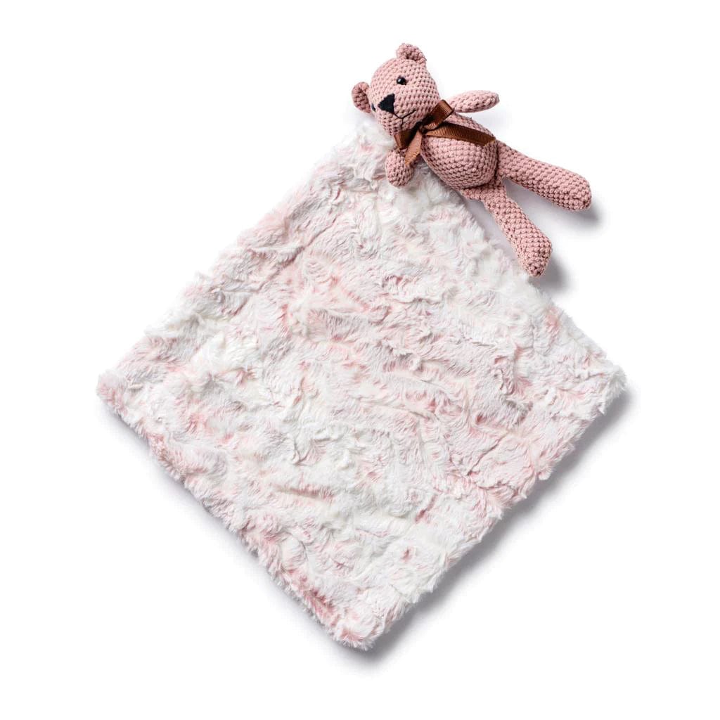 Zandino Couture Soft Baby Security Blanket - Ultra Comfortable & Breathable for Newborns & Toddlers - Perfect for Naptime, Travel & Soothing Fussy Babies