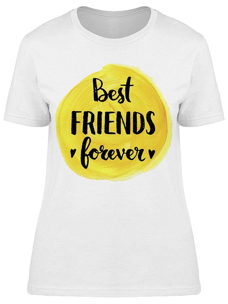 Best Friends Forever Watercolor T-Shirt for Women - Soft Cotton Graphic Tee - Perfect for Casual Wear, Girls' Night Out & Matching Friendship Outfits