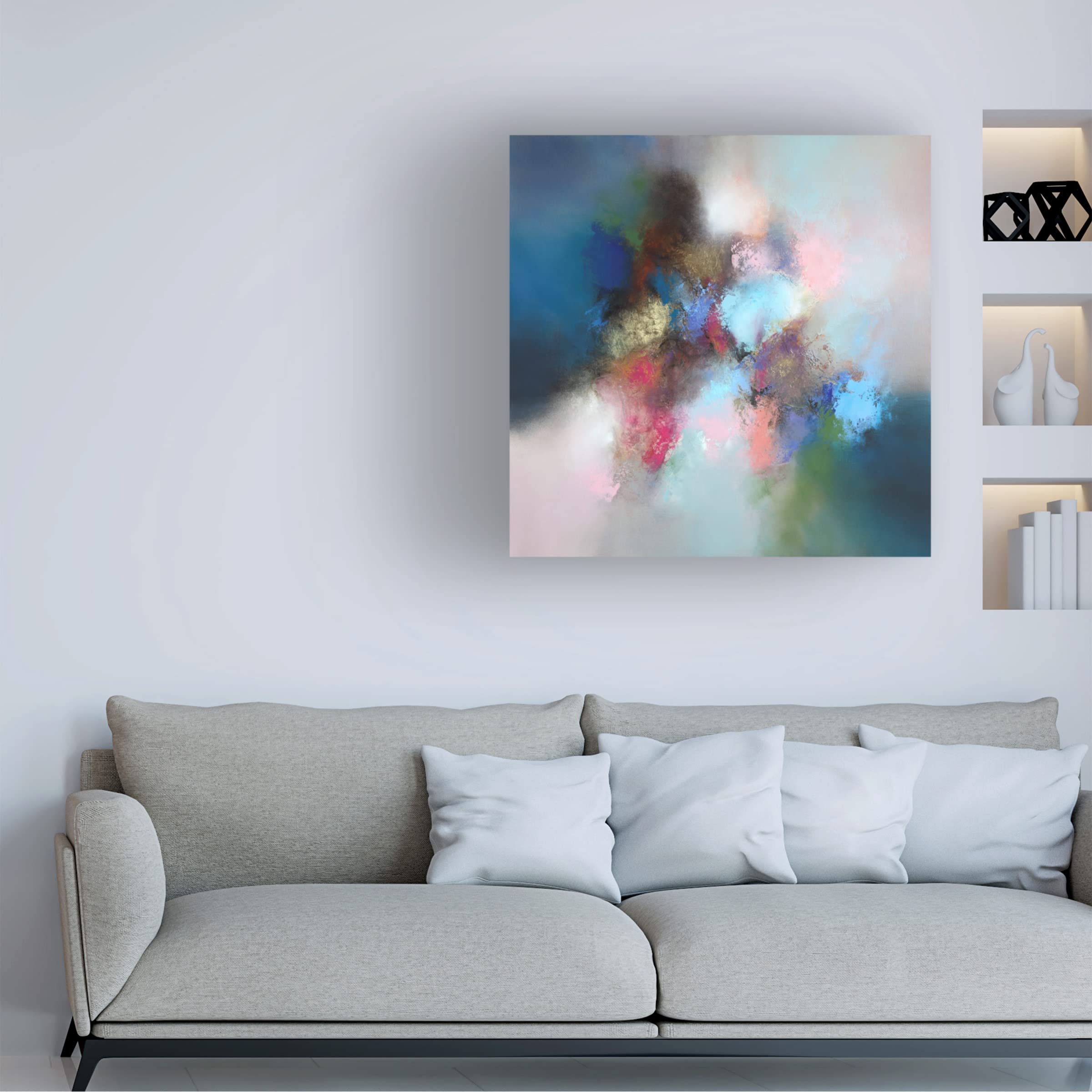 Trademark Fine Art 'Arcadia' Canvas Wall Art by Eelco Maan - Stunning Landscape Painting for Living Room, Bedroom & Office Decor