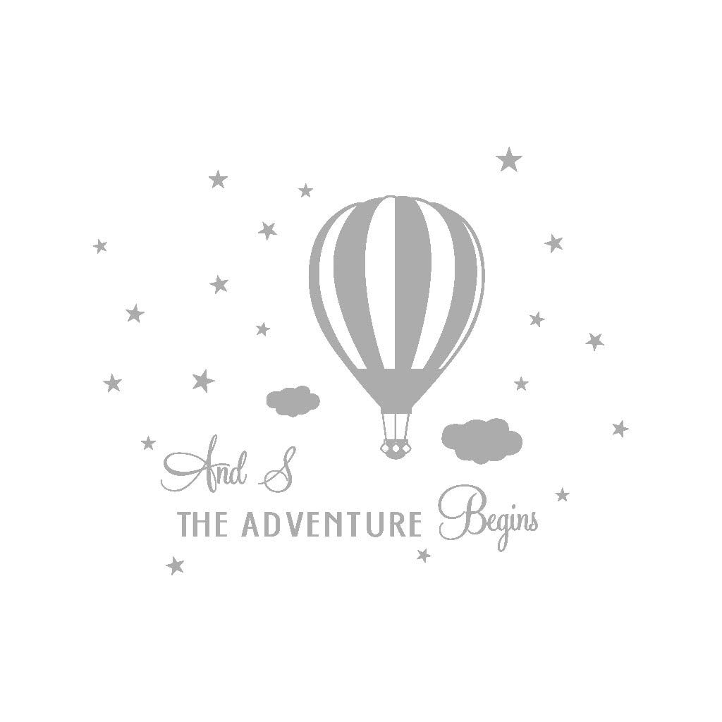 Kiorc The Adventure Begins Vinyl Wall Decal - Removable Home Decor Sticker for Bedroom, Nursery, Living Room - Perfect for Kids Room & Playroom Decor