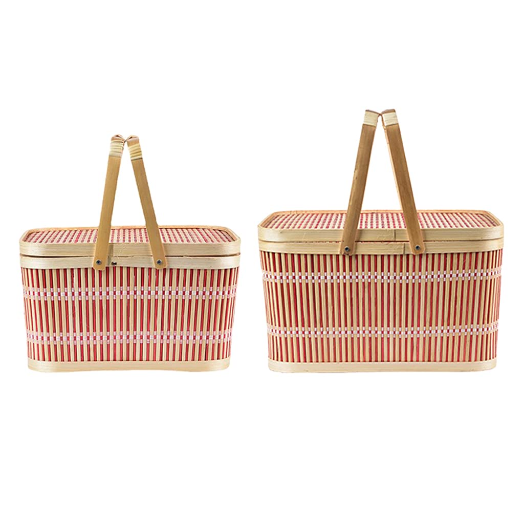 Handmade Bamboo Woven Storage Basket for Wardrobe Organization