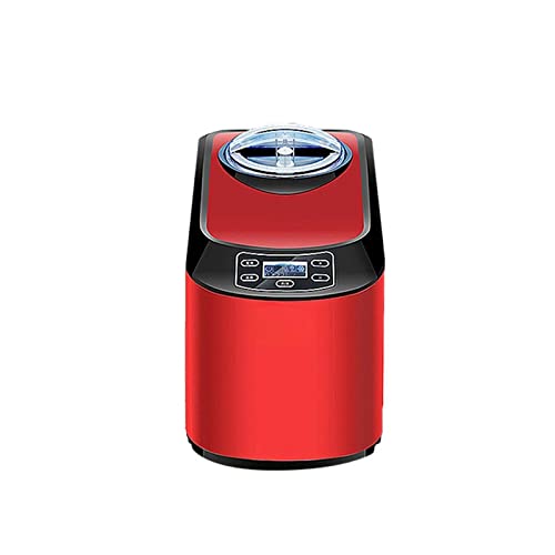 Automatic Intelligent Homemade Ice Cream Maker - Small Commercial & Household Ice Cream Machine in Red - Perfect for Parties, Cafes, and Family Dessert Time