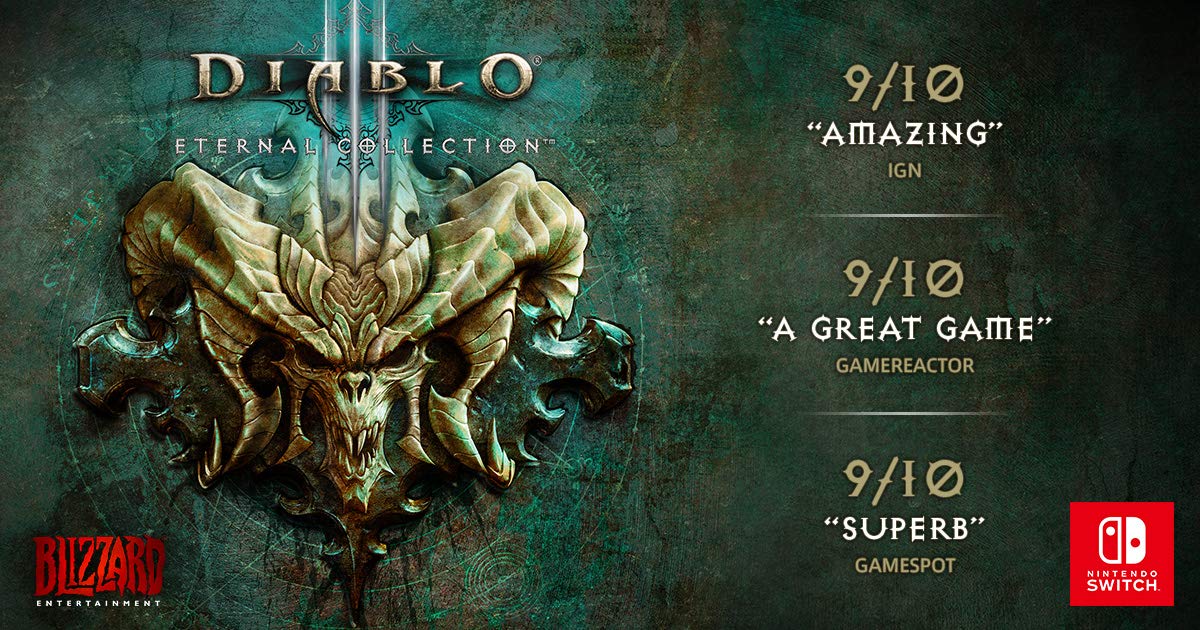 Diablo Eternal Collection - Nintendo Switch Game - Action RPG Adventure for Multiplayer & Single Player Gaming at Home or On-The-Go