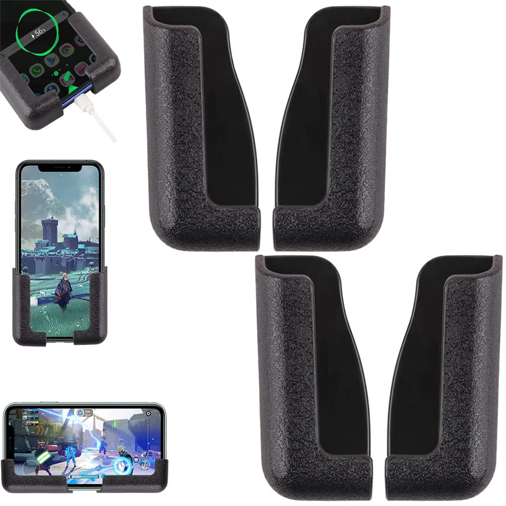 **Multifunctional Car Phone Holder - Self-Adhesive Dashboard & Wall Mount, Adjustable Width for iPhone, Samsung, Google Pixel - Perfect for Back Seat, Home, Office (Black, 2 Packs)**