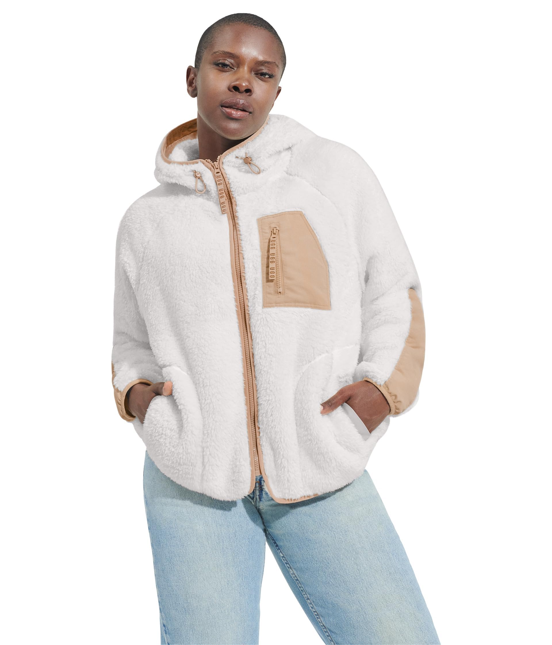 UGG Women's Ruthie UGGfluff Zip Hoodie - Cozy Fleece Jacket for Winter & Fall | Perfect for Casual Outfits, Lounge Wear & Outdoor Activities